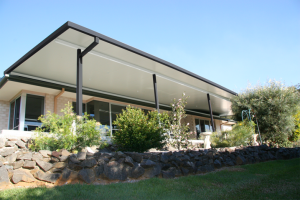 Modern house with large verandah and garden